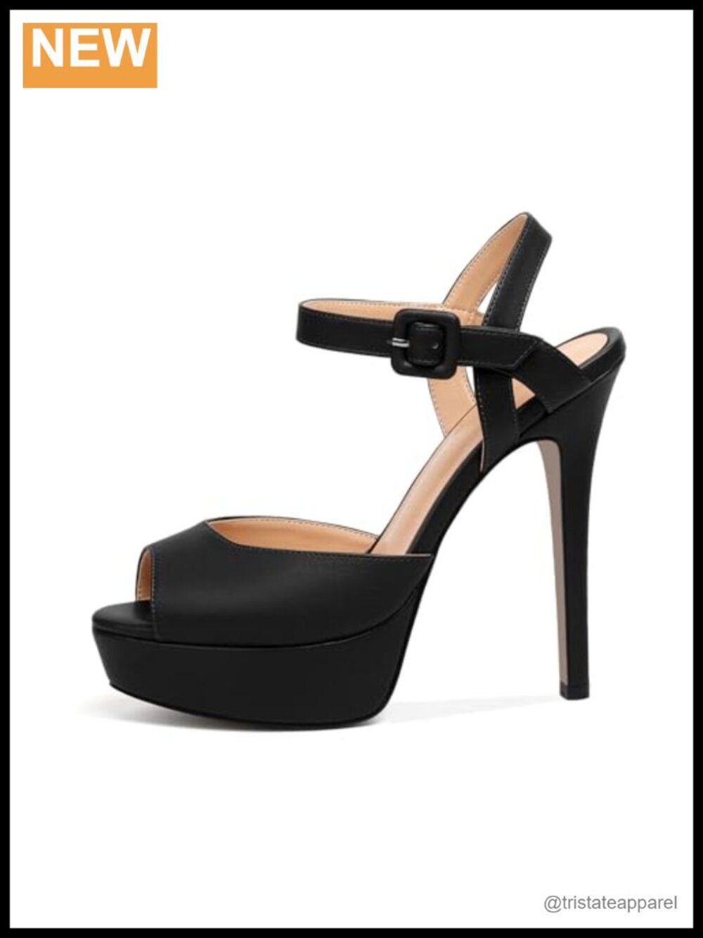 Platform Stiletto Heels Peep Toe 5.5 Inch Ankle Strap Dressy Party Sandals